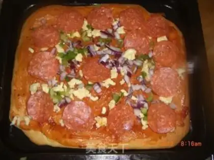 Make Salami pizza step 8