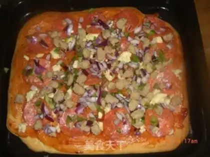 Make Salami pizza step 9