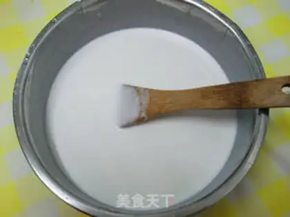 Make Snowflake rice cake step 2