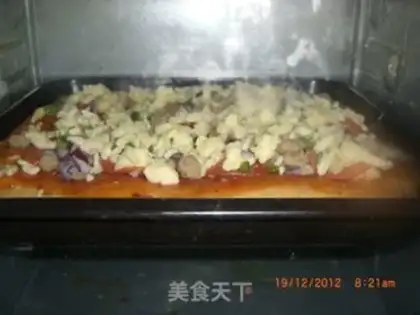 Make Salami pizza step 11