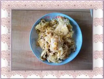 Make Silverfish fried eggs step 5