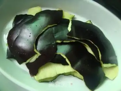 Make Socked eggplant skin step 1