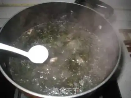 Make Pork gravy omelet soup step 5