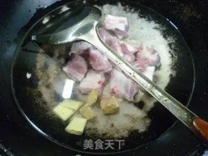 Make The ribs burn peanut rice white step 3