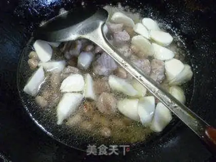 Make The ribs burn peanut rice white step 9