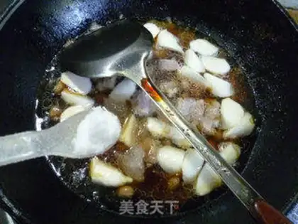 Make The ribs burn peanut rice white step 12