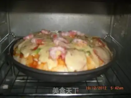 Make Arctic shrimp pizza step 16