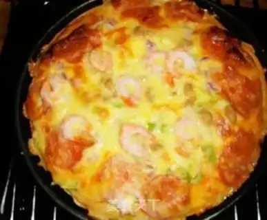 Make Arctic shrimp pizza step 17