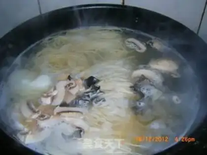 Make Big white chicken noodles step 9