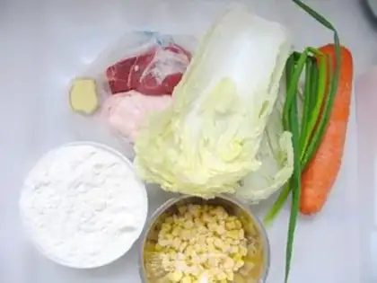 Make Cabbage and sweet corn steam step 0