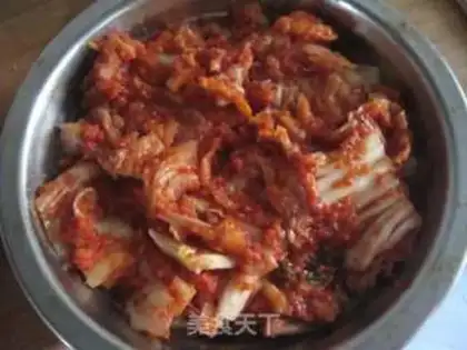 Make Hot cabbage tofu step 1