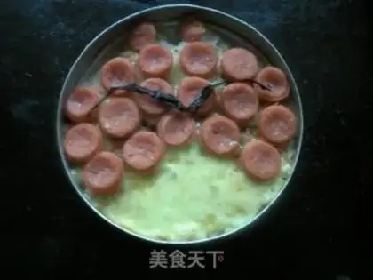 Make Angry little bird rice pizza step 5