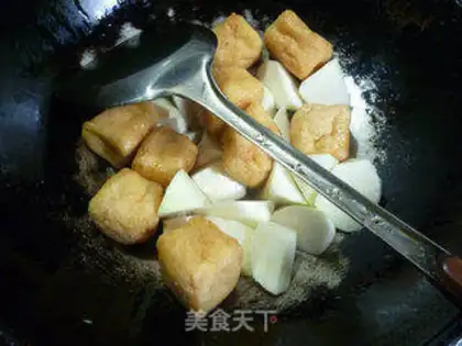 Make The tofu burns white step 4