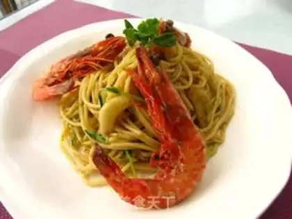 Make Shrimp-hot pasta step 11