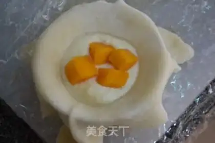 Make Mango Snowmen step 8
