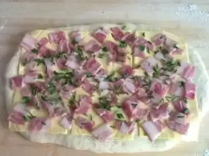 Make Cheese bacon rolls step 5