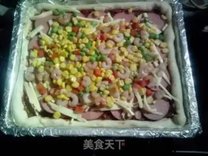Make We got ham and shrimp pizza step 14