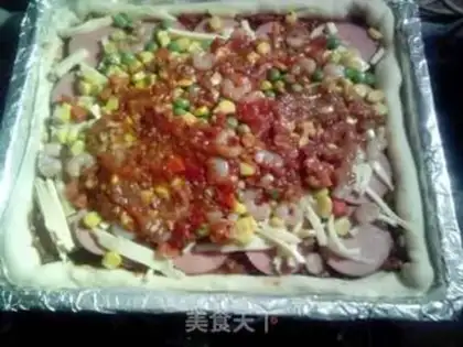 Make We got ham and shrimp pizza step 15