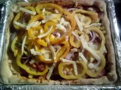 Make We got ham and shrimp pizza step 17