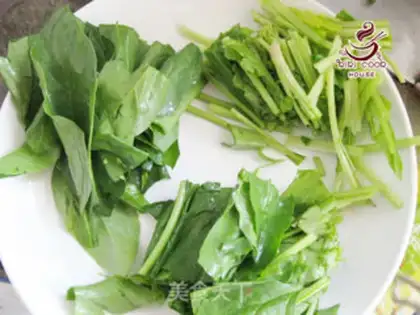 Make Bottle spinach step 1