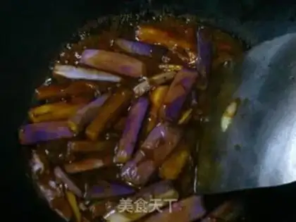 Make Soup and eggplant noodles step 5