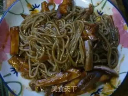 Make Soup and eggplant noodles step 7