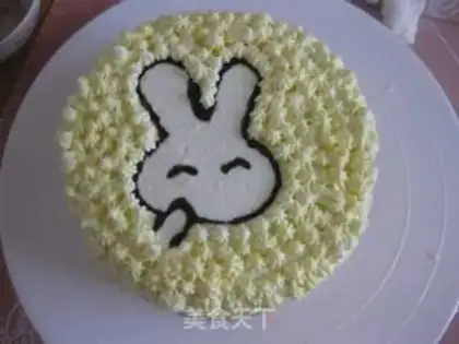 Make Rabbit birthday cake step 11