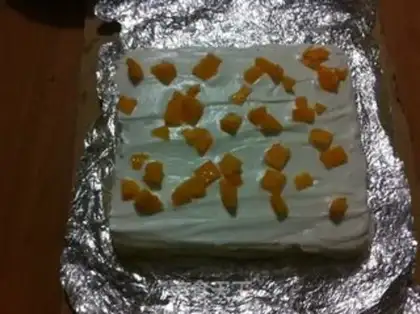 Make Tiger cake roll step 18
