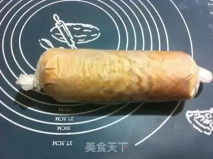 Make Tiger cake roll step 20