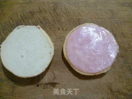 Make Ham eggsburger step 5