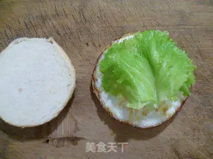 Make Ham eggsburger step 7