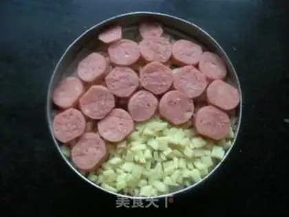Make Angry little bird rice pizza step 2