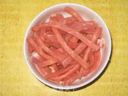 Make Celery fried meat step 3