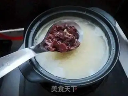 Make Chicken liver, rice congee step 4
