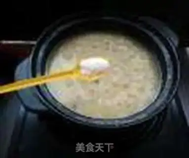 Make Chicken liver, rice congee step 5