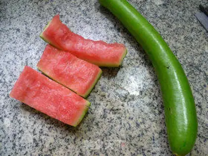 Make Watermelon peels for the night step 0