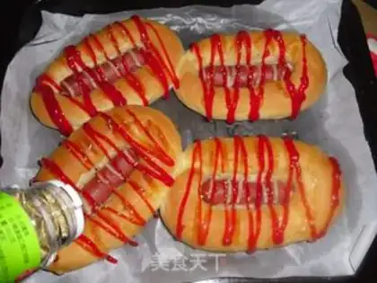 Make Double-sweetheric buns step 13