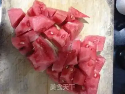 Make Watermelon ice cream step 1
