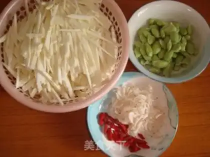 Make White silk, soybeans step 1