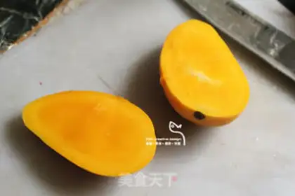 Make Cherry white mango mousse step 4