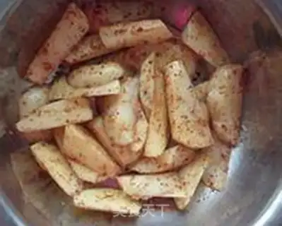 Make Lazy baked fries step 4