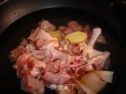 Make Chicken stew mushrooms step 3