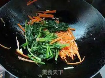 Make Spinach and carrot step 5