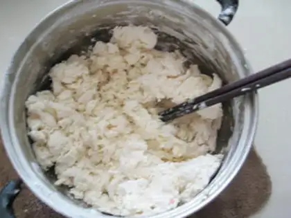 Make Bean-skin bun step 1