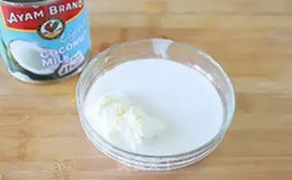 Make Mango snow, black rice step 4