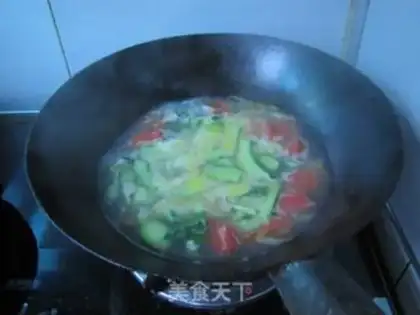 Make Potato cucumber egg soup step 6