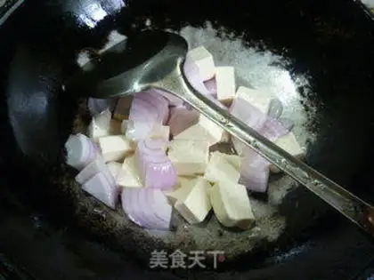 Make Onion fried tofu step 6