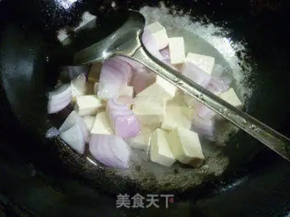 Make Onion fried tofu step 7