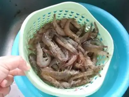 Make White burning shrimp step 1
