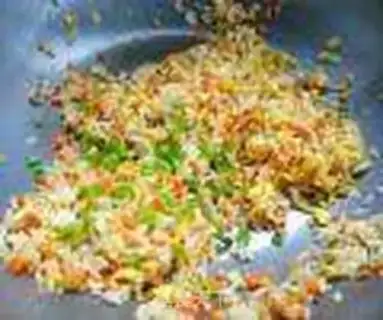 Make Carrot egg fried rice step 11